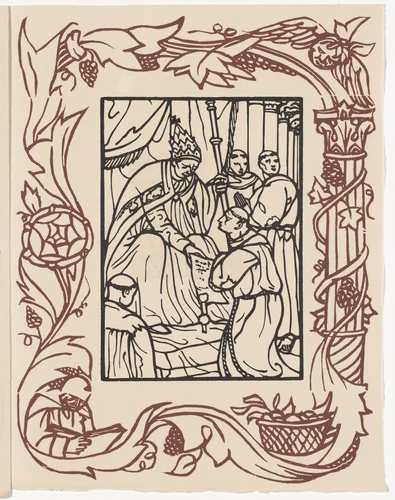 Plate (page 415) from Les Petites Fleurs de St. François (The Little Flowers of St. Francis) by Émile Bernard, illustrated book, 1928