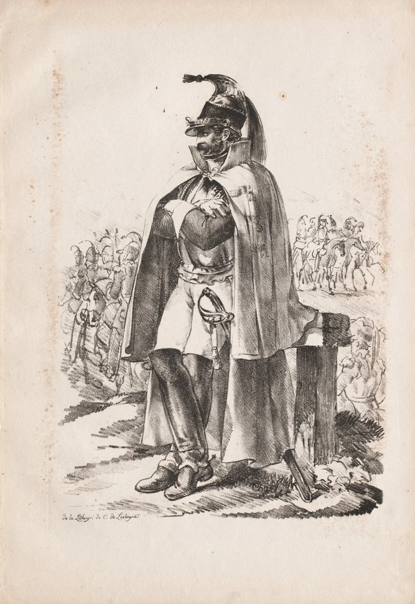 Military Costumes: Cavalry Man by Nicolas Toussaint Charlet, print, 1814-1818