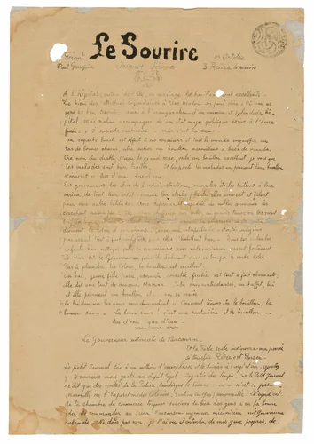 Le sourire: Journal sérieux, Oct. 13, 1899 by Paul Gauguin, print, 1899
