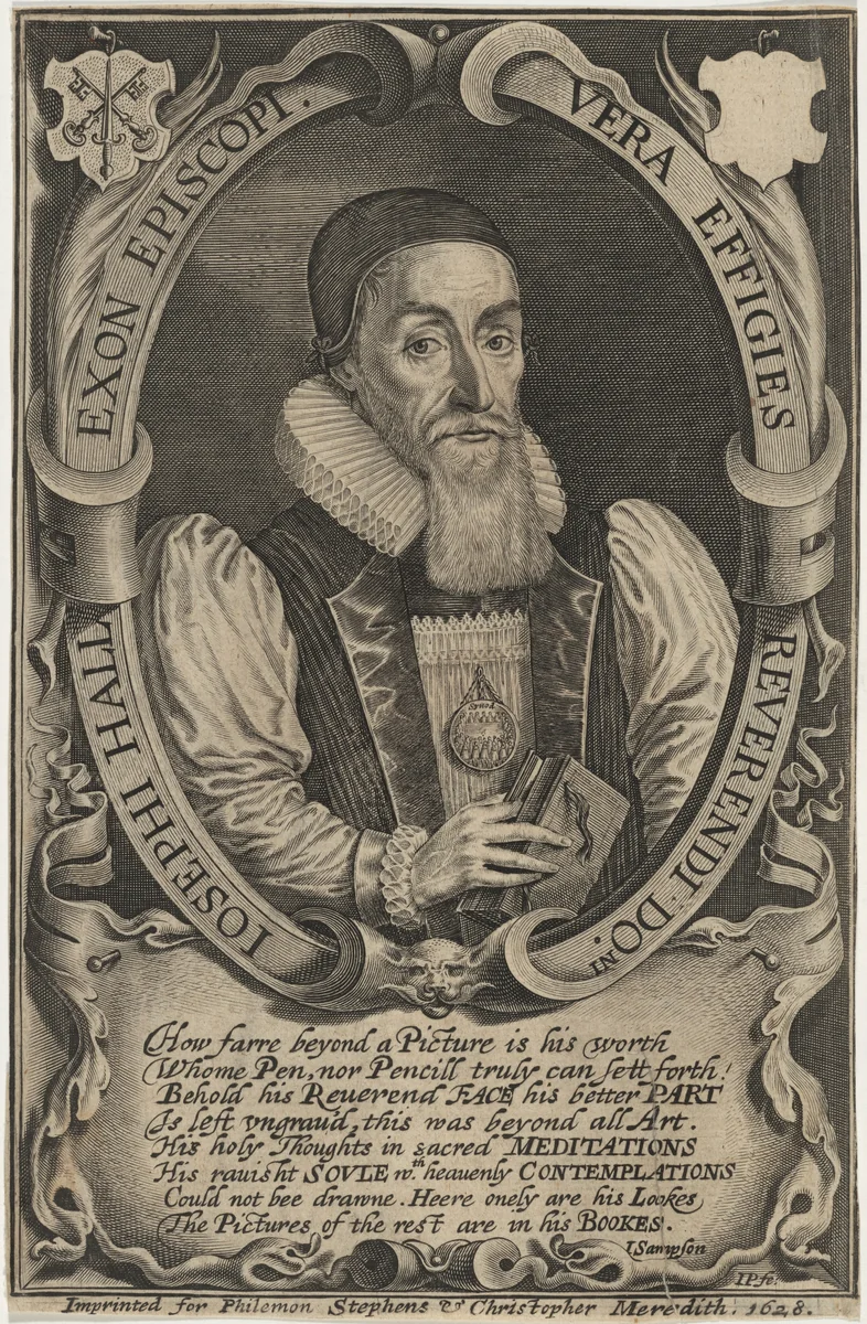 Joseph Hall, Bishop of Norwich by John Payne, print, 1628