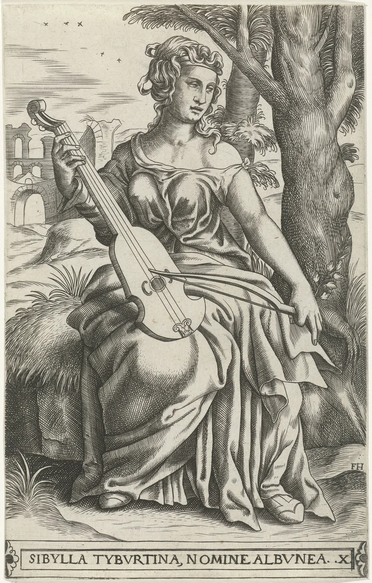 Tiburtijnse Sibille by Unknown, print, 1546-1562