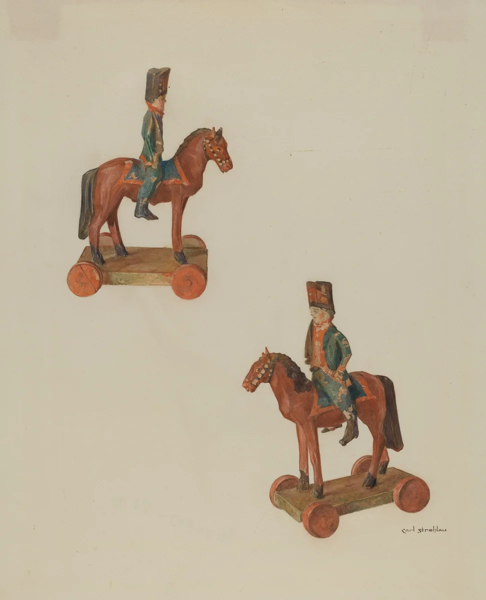 Pa. German Toy Soldier by Carl Strehlau, index of american design, 1935-1942