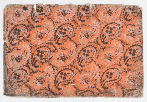 Sheet with overall paisley pattern by anonymous, print, 1800-1900