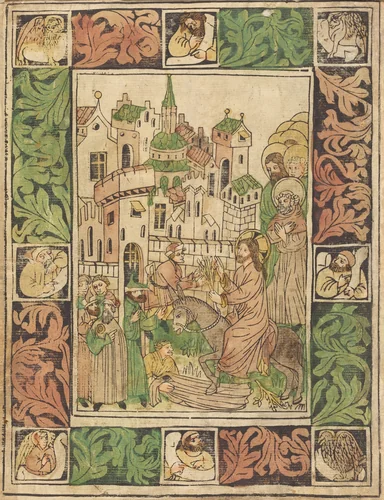 Christ's Entry into Jerusalem by German 15th Century, print, 1450