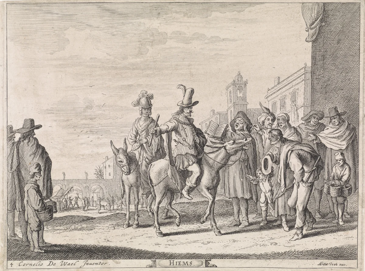 Winter by Melchior Hamers, print, 1628-1689