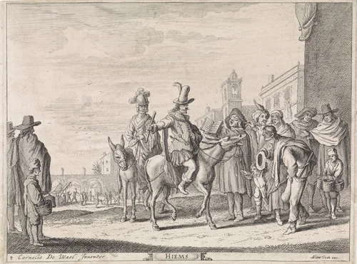 Winter by Melchior Hamers, print, 1628-1689