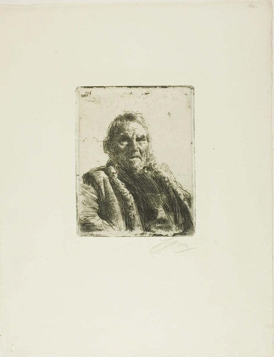 Old Soldier ("Prinsen") by Anders Zorn, print, 1911