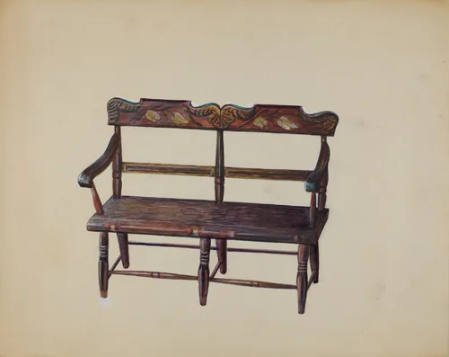 Child's Settee by Mina Lowry, index of american design, 1936