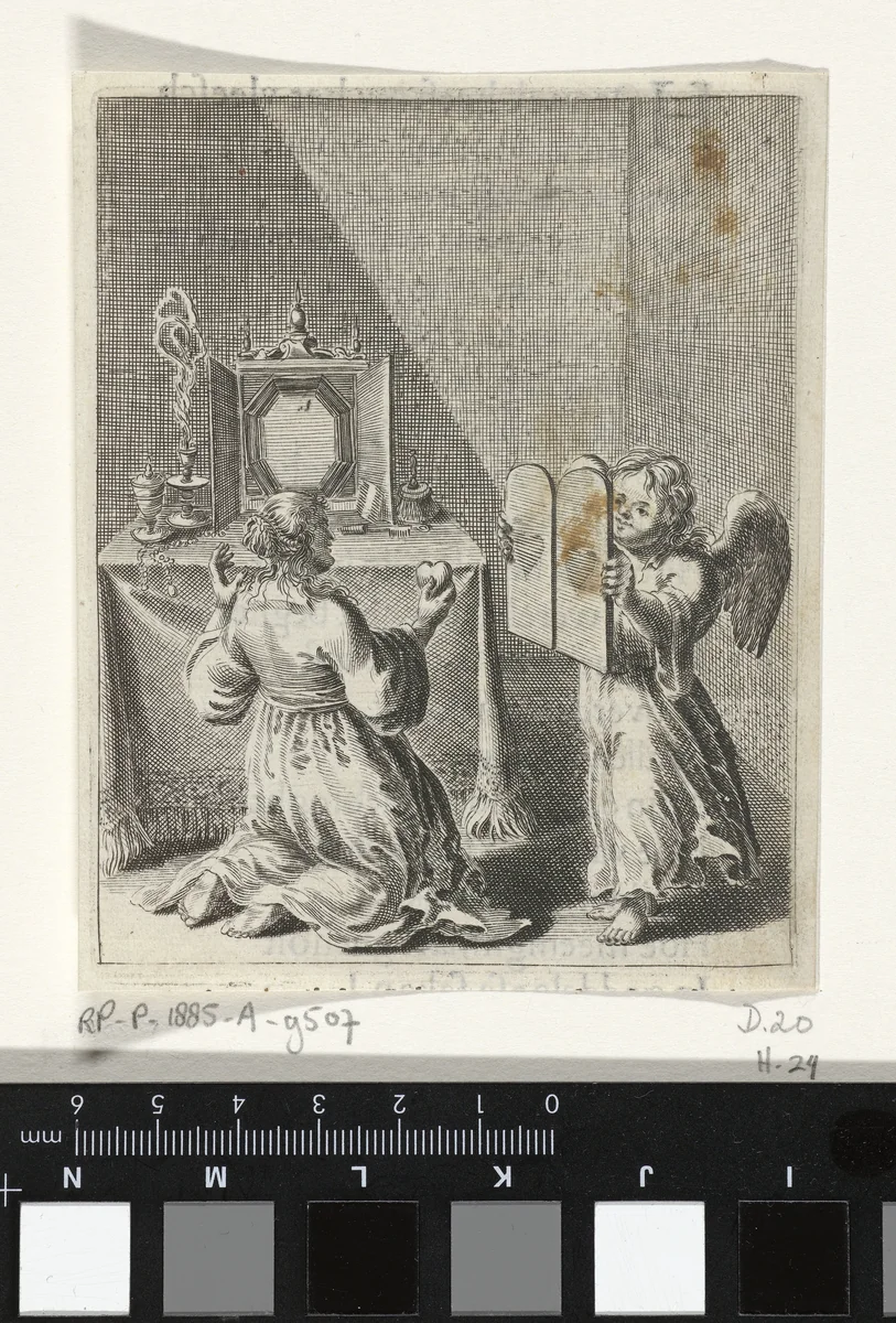 Schuldbelijdenis voor ijdelheid en hovaardij by Pieter Nolpe, print, 1640