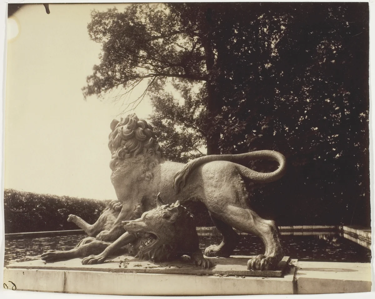 Versailles, Fontaine de Diane (Detail) by Jean-Eugène-Auguste Atget, photograph, 1901