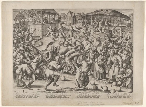 Festival of Fools by Pieter Bruegel, print, 1570-1600