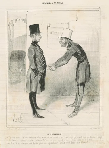 Le Protecteur by Honoré Daumier, print, 1842