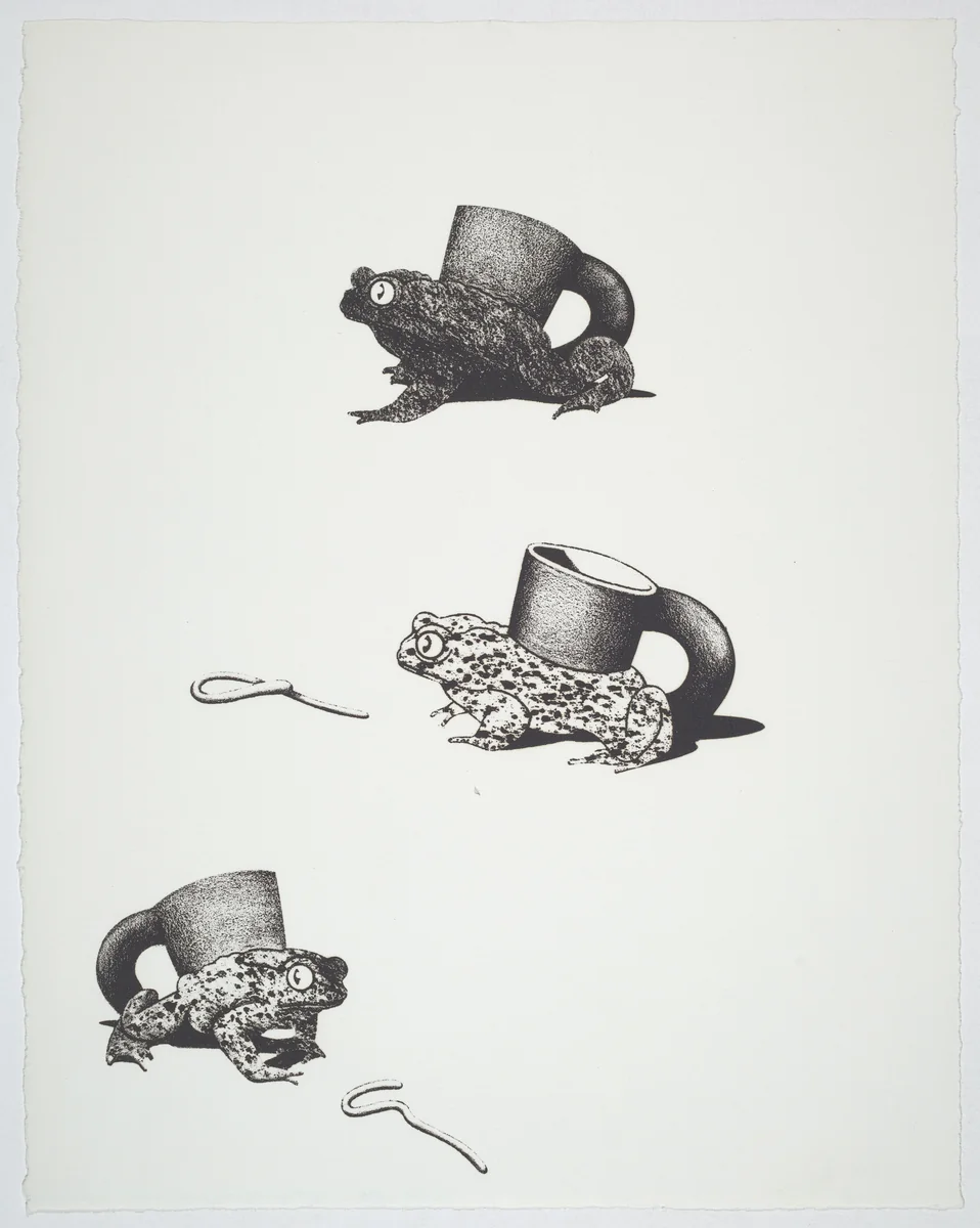 Cup Gets the Worm by Ken Price, print, 1968
