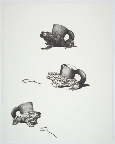 Cup Gets the Worm by Ken Price, print, 1968