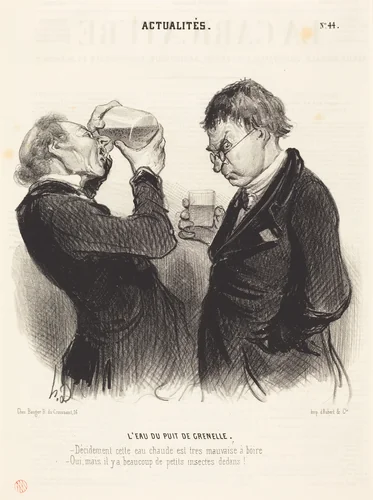 L'Eau du puits de Grenelle by Honoré Daumier, print, 1841