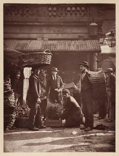 Covent Garden Labourers by John Thomson, photograph, 1877