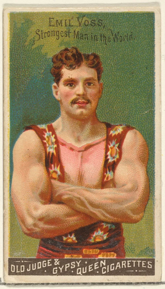 Emil Voss, Strongest Man in the World, from the Goodwin Champion series for Old Judge and Gypsy Queen Cigarettes by Goodwin & Company, print, 1888