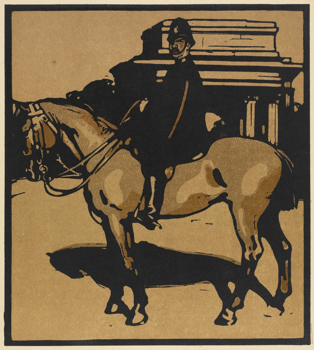 London Types: Policeman (Constitution Hill) by William Nicholson, print, 1898