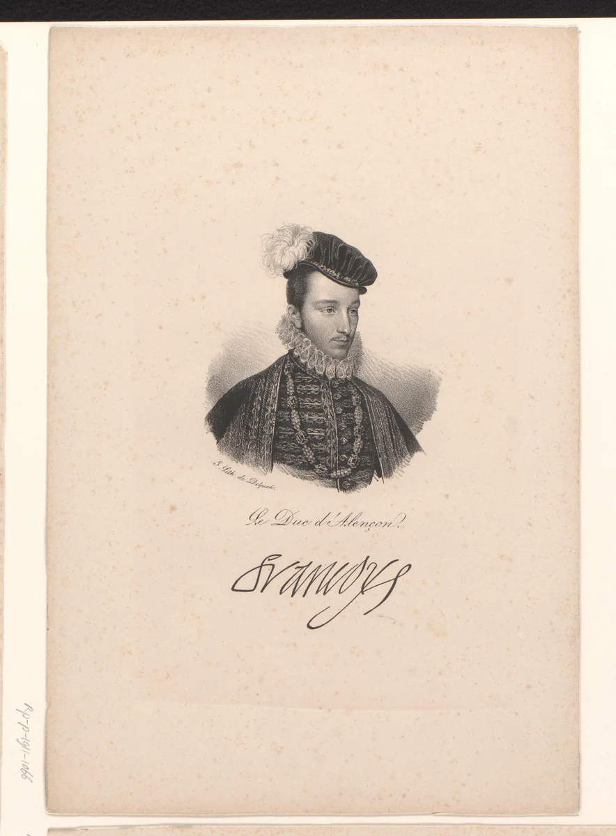 Portret van Frans Hercules van Anjou by anonymous, print, 1818-1842