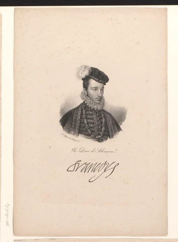 Portret van Frans Hercules van Anjou by anonymous, print, 1818-1842