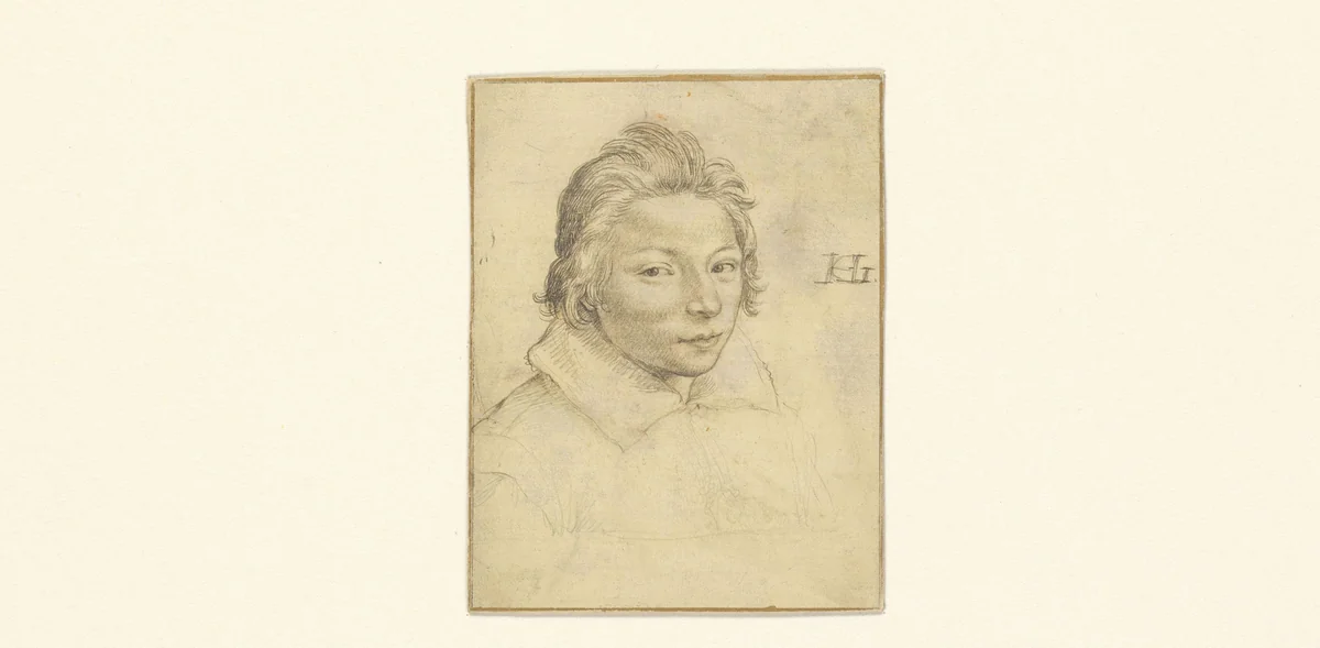Portret van Hendrick Micker of Mikker by Hendrick Goltzius, drawing, 1593-1599