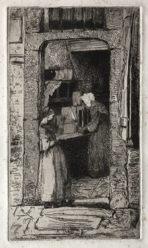 Twelve Etchings from Nature: La Marchande de Moutarde by James McNeill Whistler, print, 1858