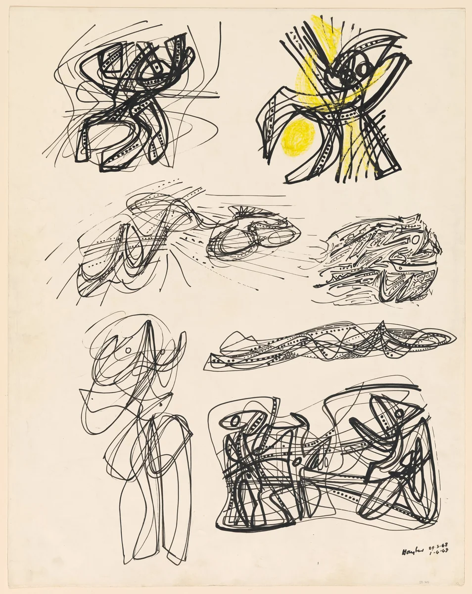 Work Sheet by Stanley William Hayter, drawing, 1948