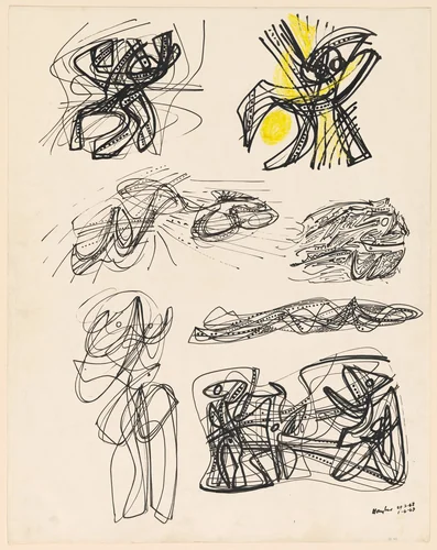 Work Sheet by Stanley William Hayter, drawing, 1948