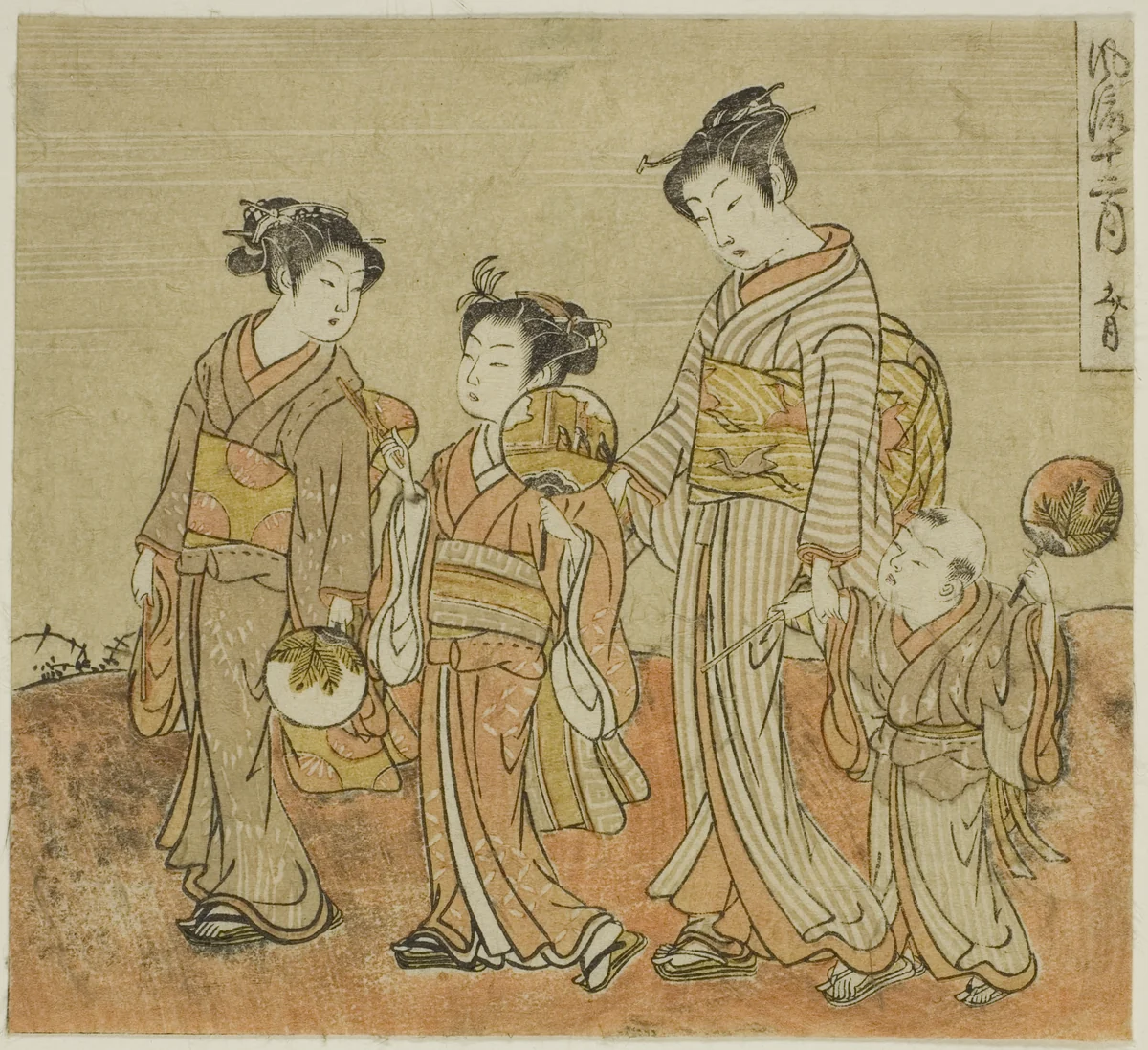 The Seventh Month (Fumizuki), from the series "Fashionable Twelve Months (Furyu juni tsuki)" by Isoda Koryusai, print, 1765-1777