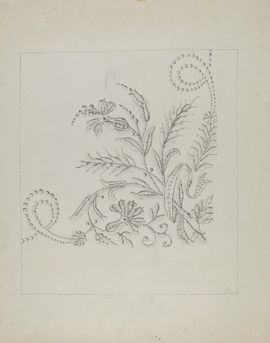 Embroidery by Evelyn Bailey, index of american design, 1936