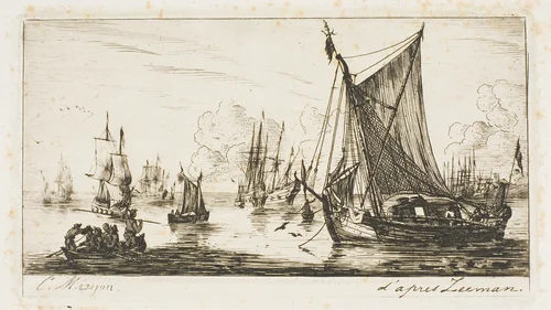 South Sea Fishers by Charles Meryon, print, 1850