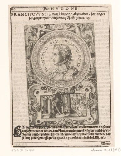 Portret van Frans II, koning van Frankrijk by Jost Amman, print, 1598
