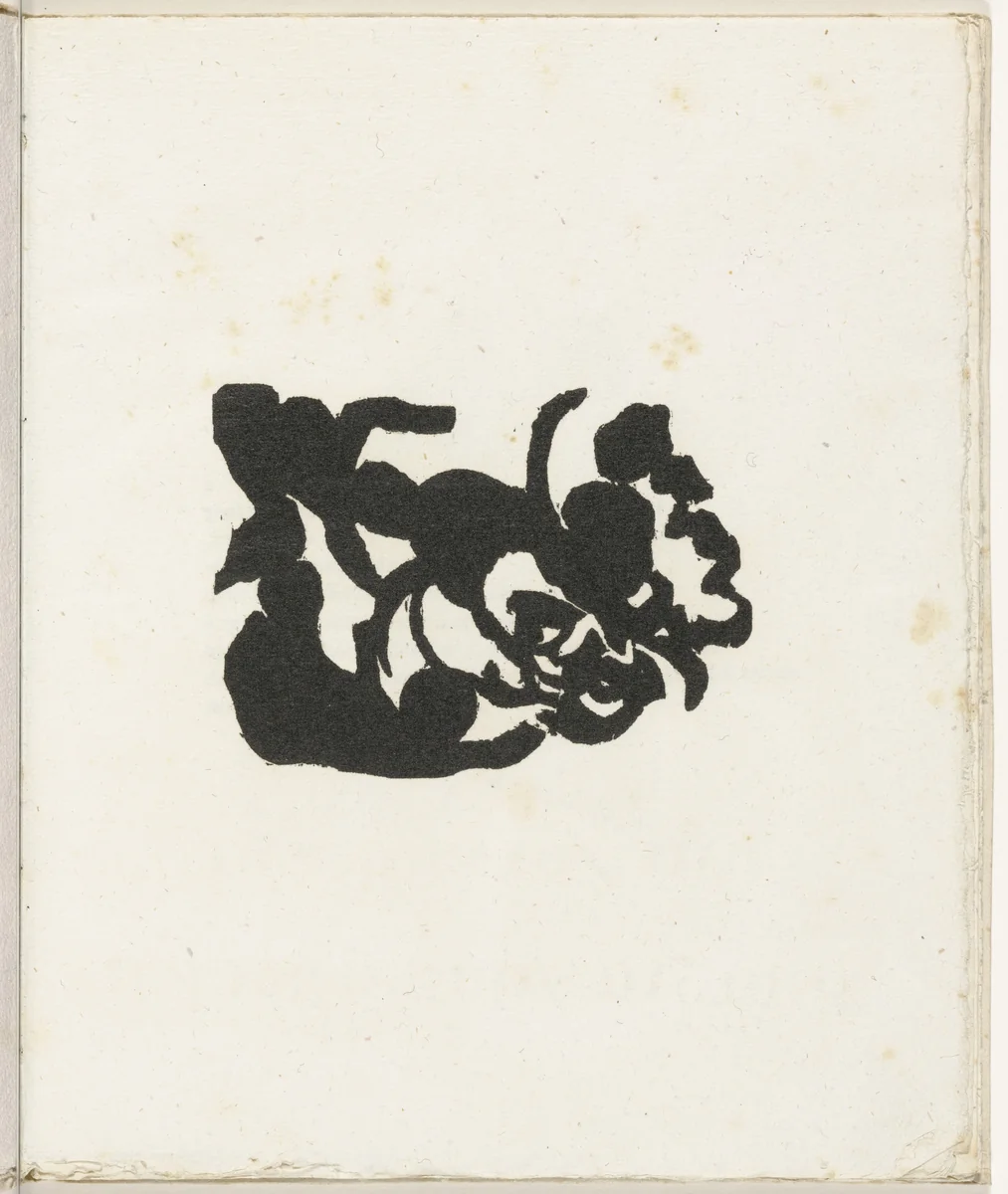 Plate (folio 4) from Cinéma calendrier du coeur abstrait, maisons (Cinema Calendar of the Abstract Heart, Houses) by Jean Arp, illustrated book, 1920