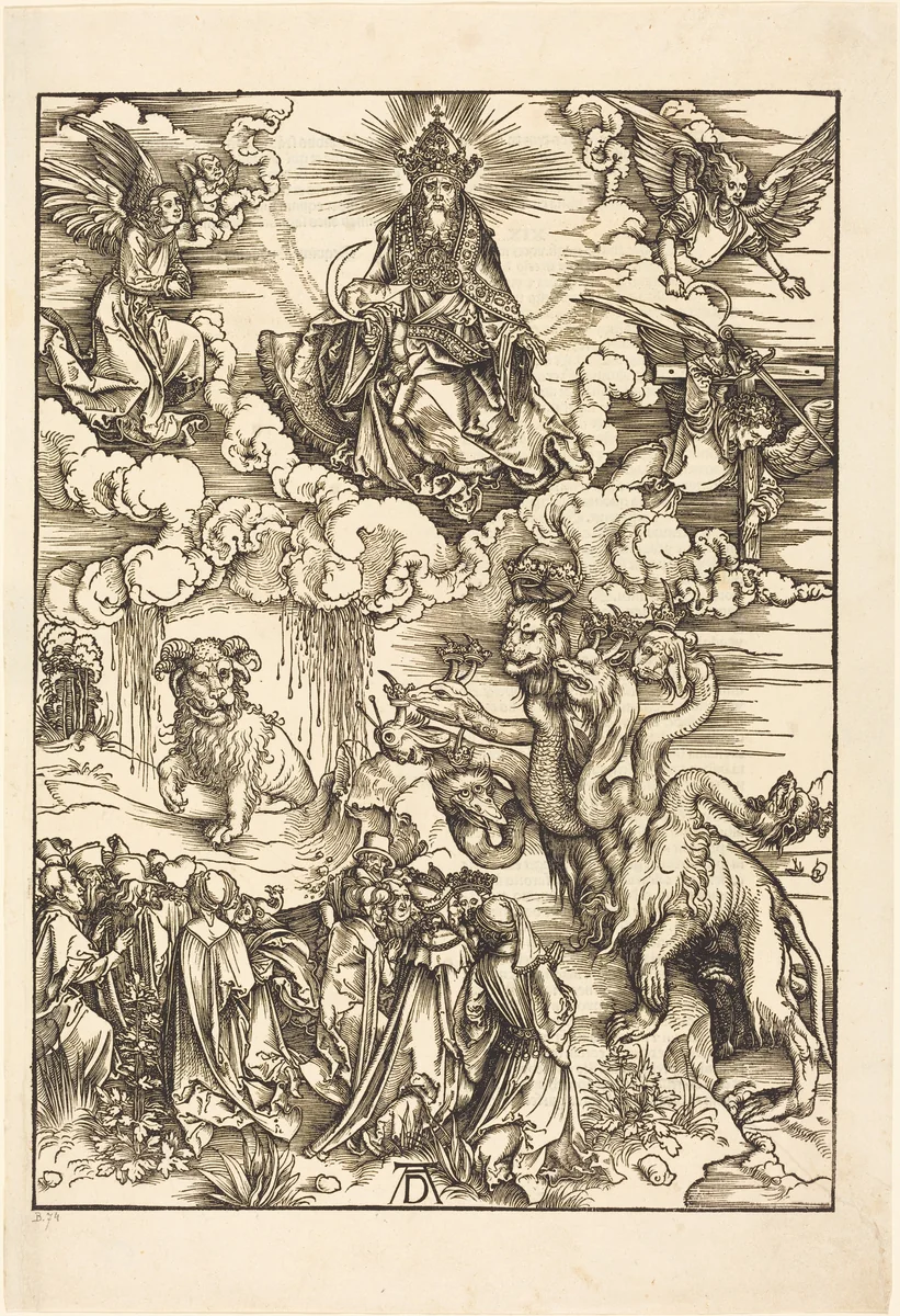 The Beast with Two Horns LIke a Lamb by Albrecht Dürer, print, 1498