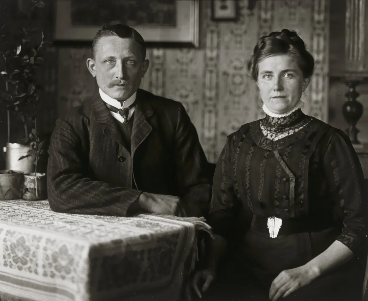 Young Farming Couple by August Sander, photograph, 1913