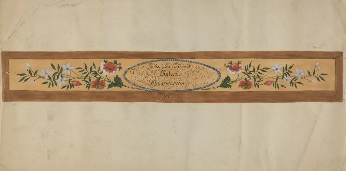 Piano Decoration by Eva Wilson, index of american design, 1936