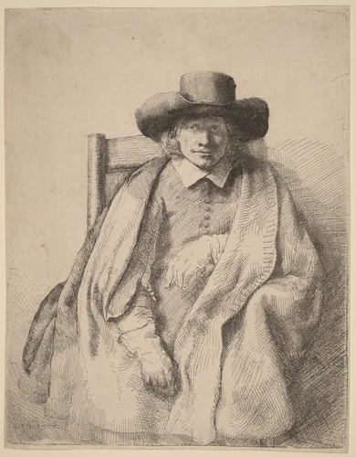 Clement de Jonghe by Rembrandt van Rijn, print, 1651