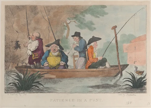 Patience in a Punt by Thomas Rowlandson, print, 1811