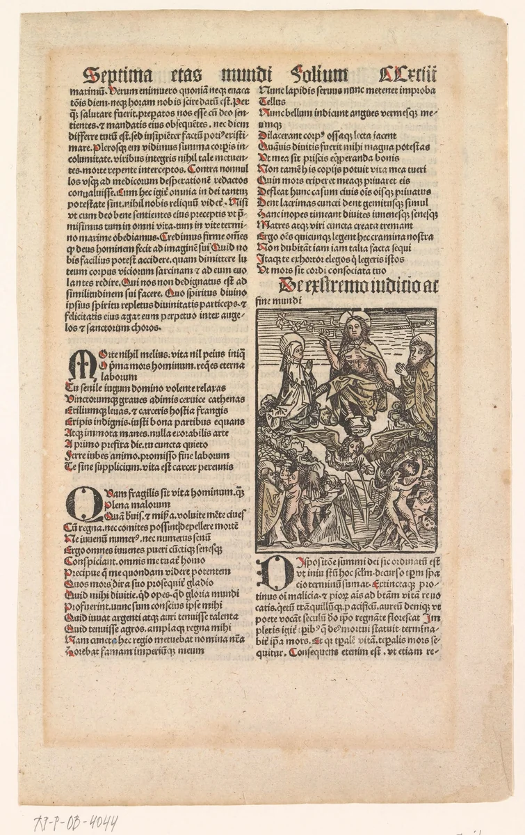 Laatste oordeel by anonymous, print, 1490-1510