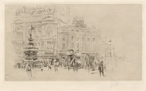 Picadilly Circus by William Walcot, print, 1913