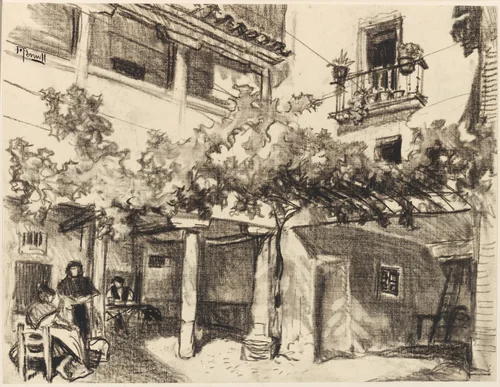 Delightful Pictures of Domestic Life, Alcalá by Joseph Pennell, drawing, 1898-1908