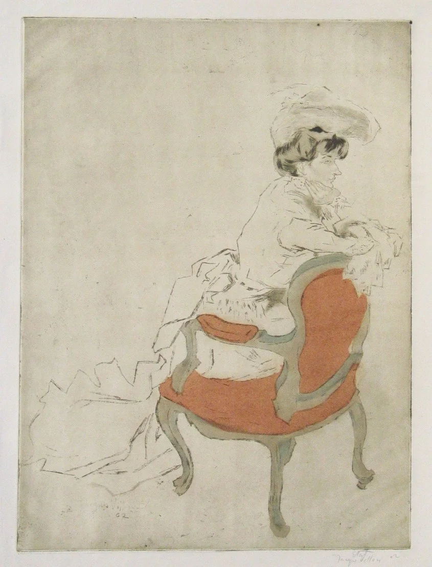 The Parisian, Turned to the Right (La Parisienne, tournée à droite) by Jacques Villon, print, 1902