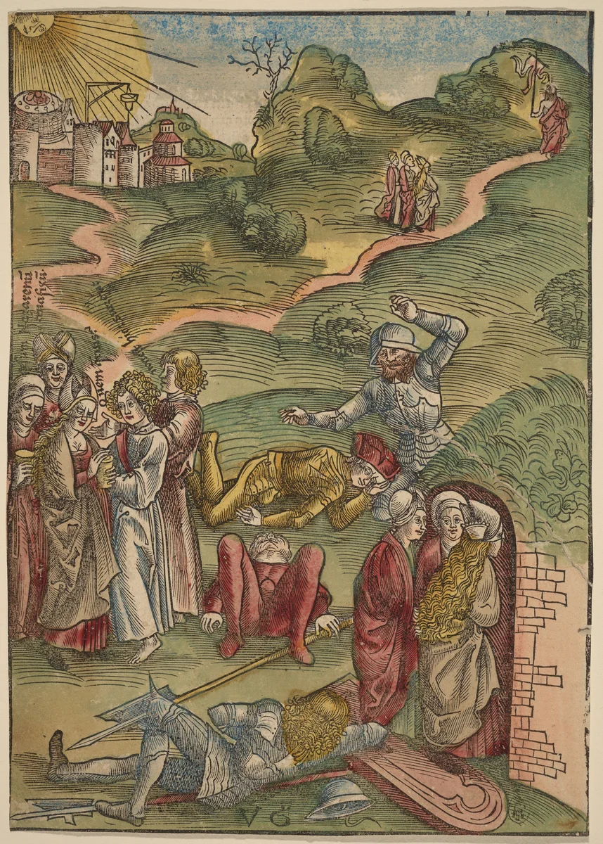 Three Marys at the Tomb by Urs Graf, print, 1485-1529