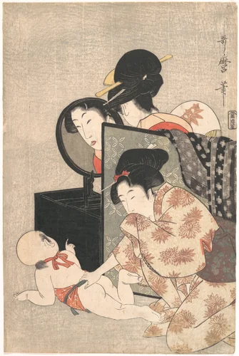 Mother and Child by Kitagawa Utamaro (喜多川歌麿), print, 1783-1803
