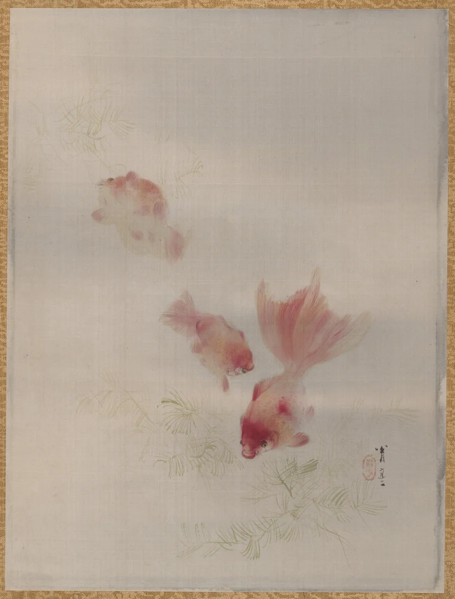 Goldfish by Watanabe Seitei (渡辺省亭), painting, 1877-1897