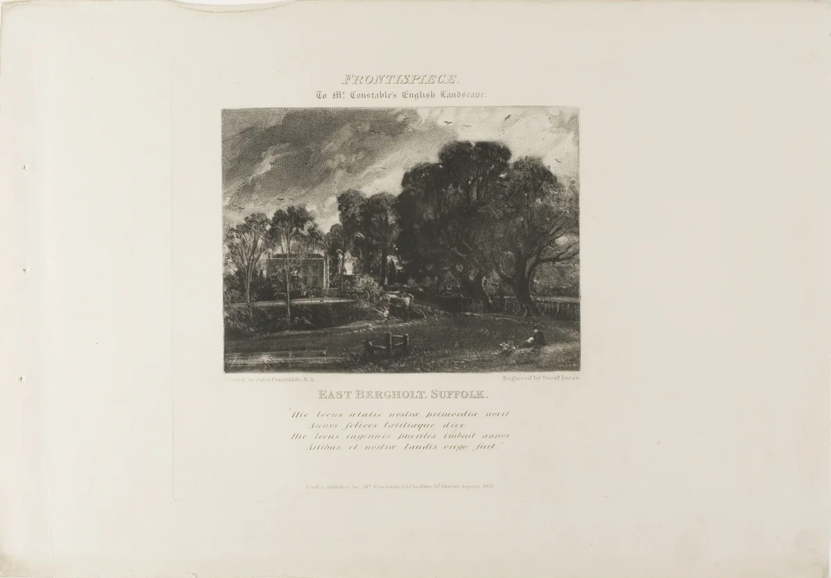 The River Stour, from Various Subjects of English Landscape Scenery by David Lucas, print, 1830