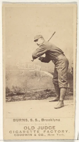 Burns, Shortstop, Brooklyn, from the Old Judge series (N172) for Old Judge Cigarettes by Goodwin & Company, photograph, 1888