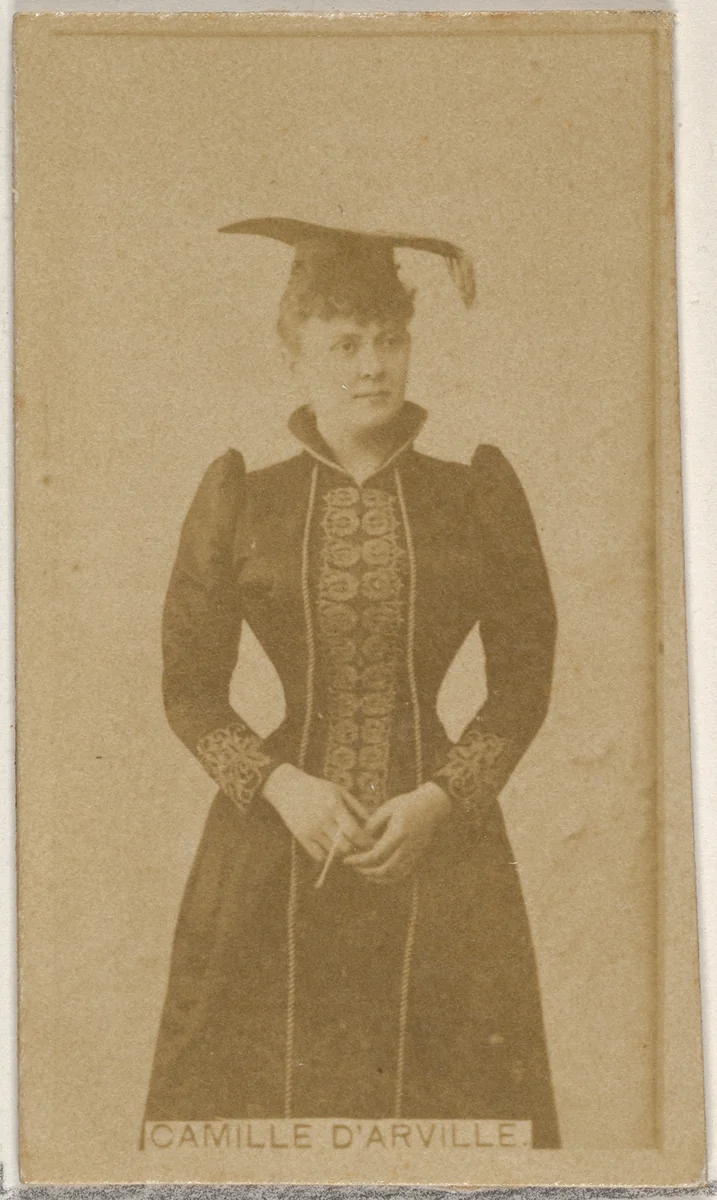 Camille D' Arville, from the Actors and Actresses series (N45, Type 8) for Virginia Brights Cigarettes by Allen & Ginter, photograph, 1885-1891