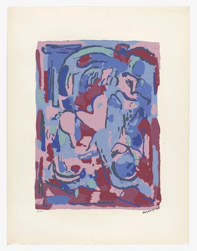 Composition from Art of Today, Masters of Abstract Art (Art d'aujourd'hui, maîtres de l'art abstrait), Album I by Albert Gleizes, print, 1953