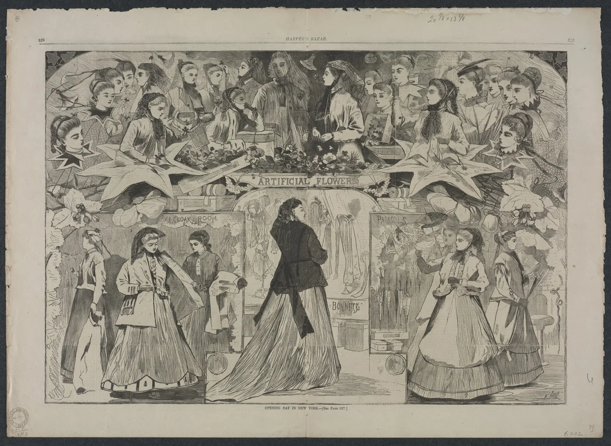 Opening Day in New York by Winslow Homer, print, 1868
